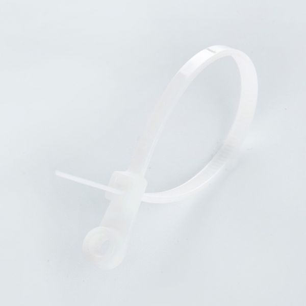 Стяжка кабельна з кріпленням 5x200 біла (пач 100шт) APRO