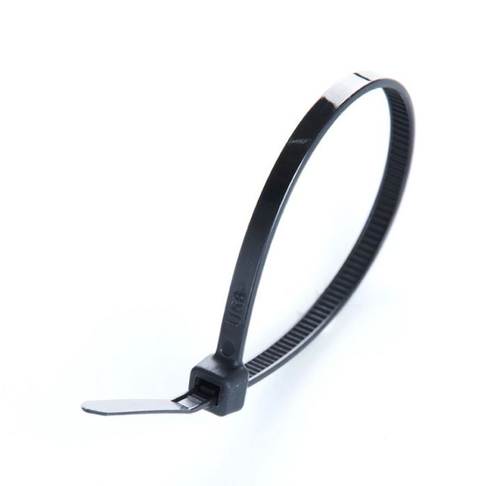 Кабельна стяжка багаторазова 5*200мм чорна (пач 100шт) APRO