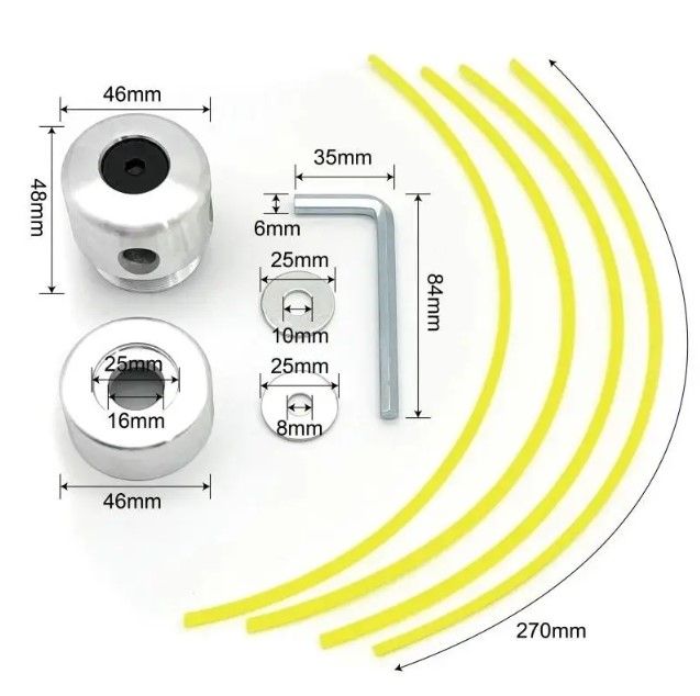 Косильна головка для бензокоси алюміній універсальна