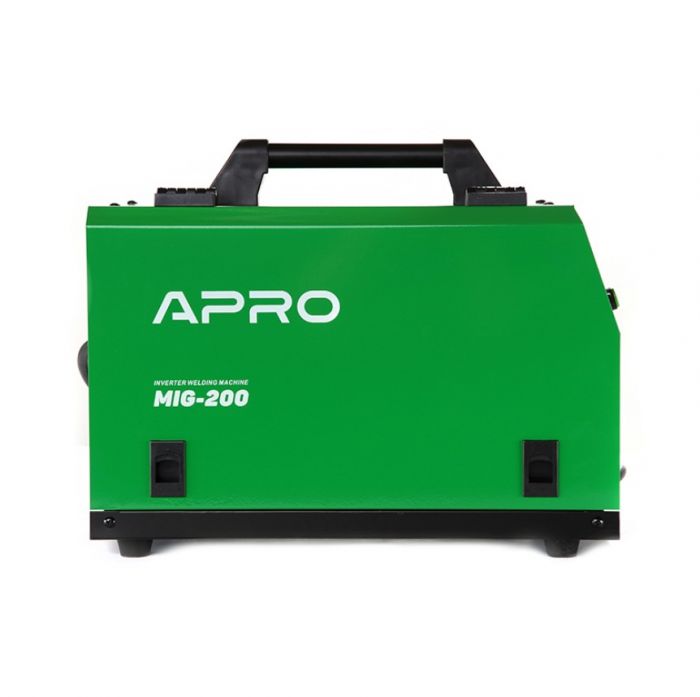 Зварювальний напівавтомат інверторний APRO MIG-200, 20-200А, ел.5мм, пр.0.8-1мм 5кг 2.5+1.5+3м