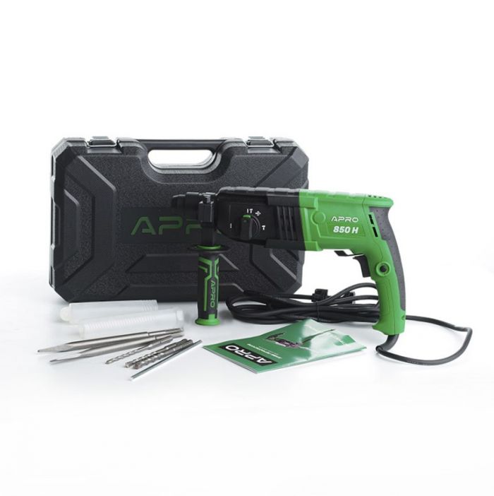 Перфоратор прямий APRO 2,8 Дж, 850В, SDS+, 850H, кейс