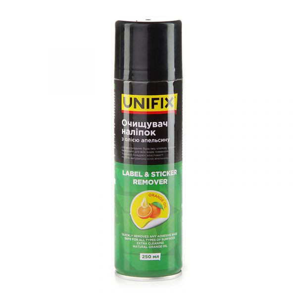 Очищувач наліпок з олією апельсину 250мл UNIFIX