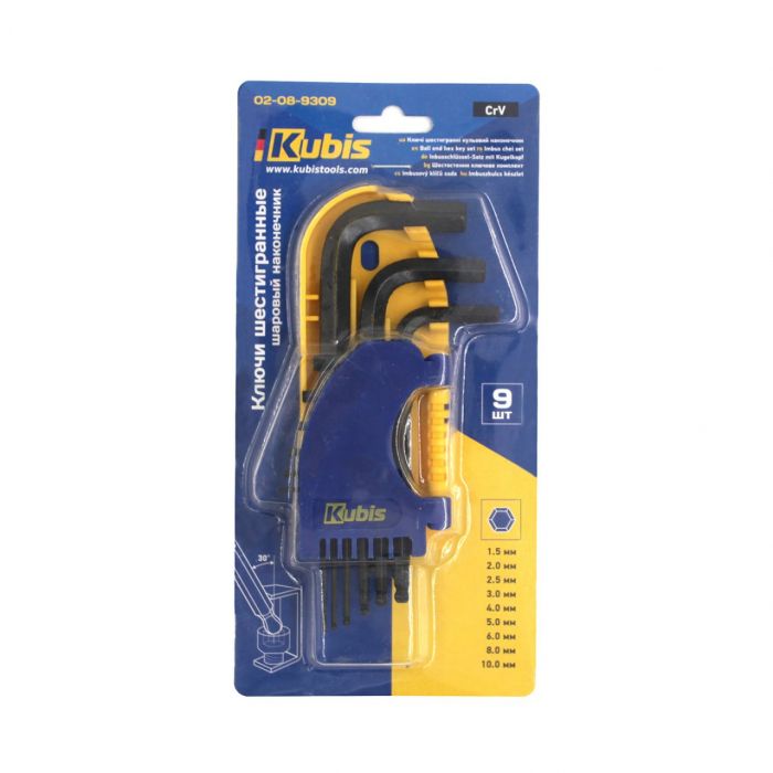 Ключі шестигранні кульовий наконечник Kubis CrV 1-10 мм