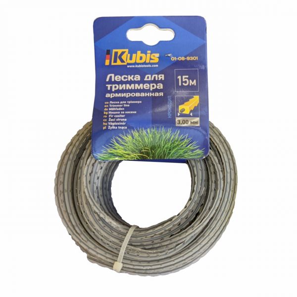 Ліска для тримера армована "крокодил" Kubis, 15 м