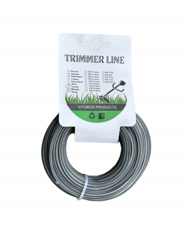 Ліска/жилка для тримера армована "квадрат", 2.40 мм*15 м