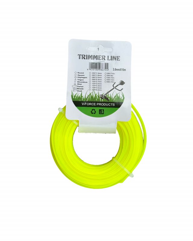 Ліска/жилка для тримера "зірка", 3.00 мм*15 м