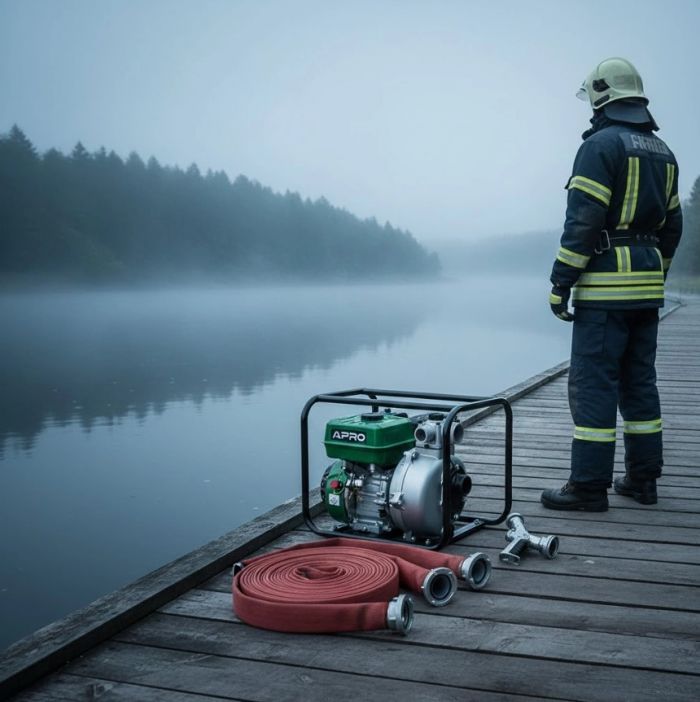 Мотопомпа WPH-30 6.5к.с. 30 м/год 65м (високий тиск) бензинова 4-х тактн. APRO