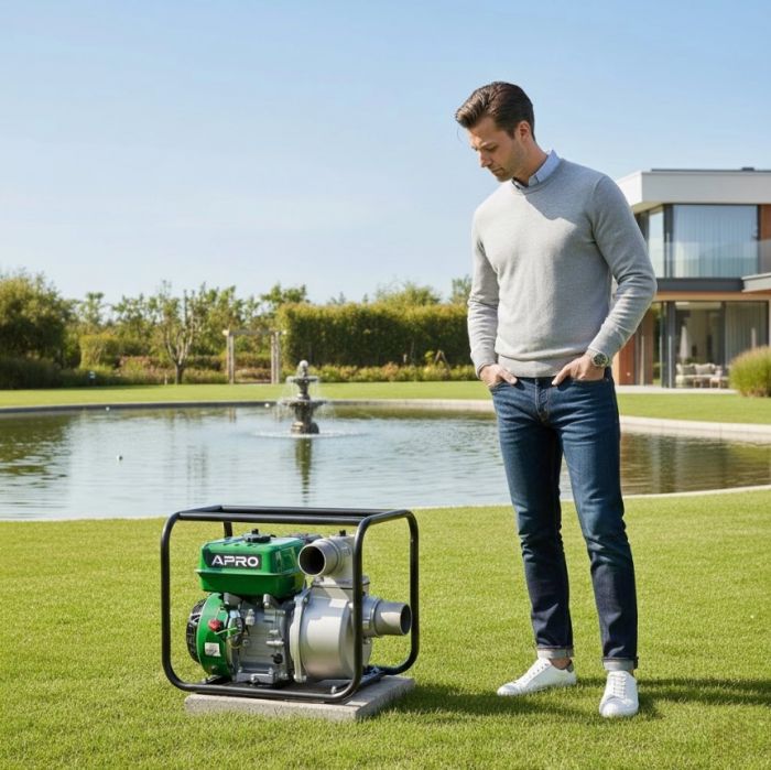 Мотопомпа WP-60 6.5к.с. 60 м/год 30м бензинова 4-х тактн. APRO