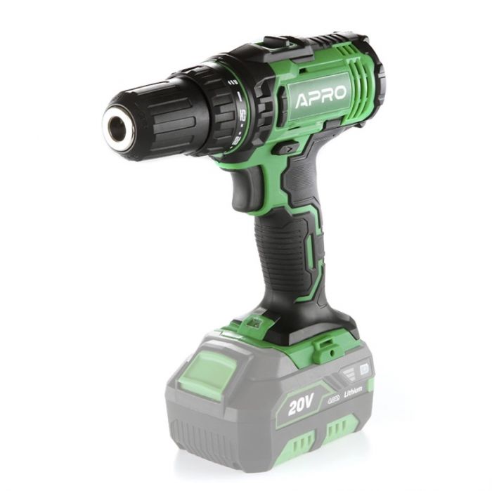 Дриль-шуруповерт APRO 20DK, 20В, без АКБ, без ЗП, кейс