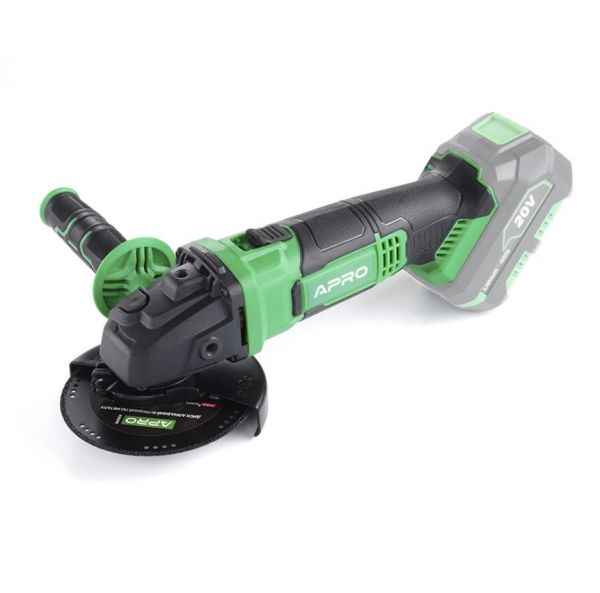 Шліфмашина акумуляторна кутова APRO 20AGS, 20В, 125, без АКБ, без ЗП