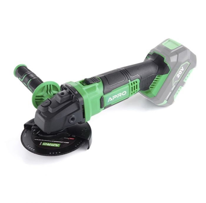 Шліфмашина акумуляторна кутова APRO 20AGS, 20В, 125, без АКБ, без ЗП