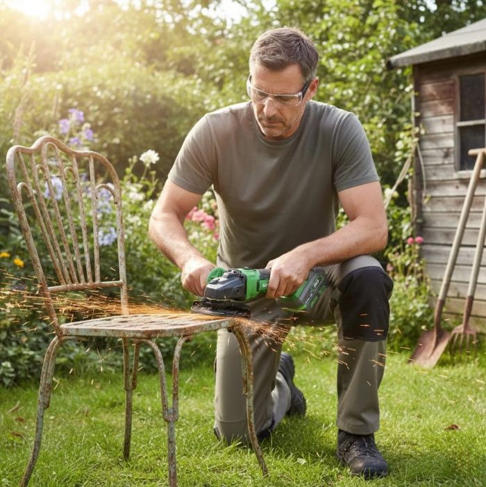 Шліфмашина акумуляторна кутова APRO 20AGS, 20В, 125, без АКБ, без ЗП