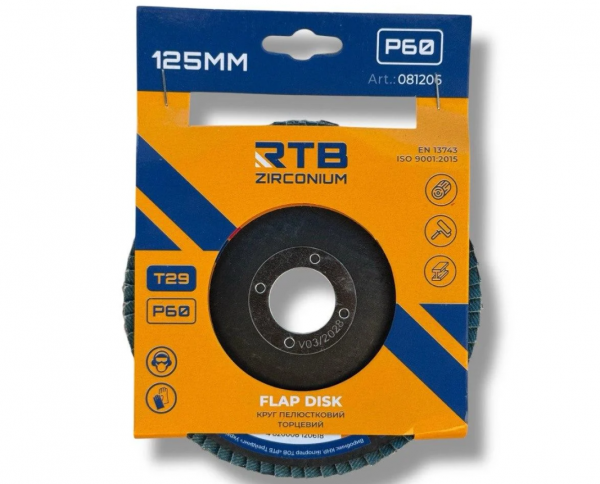 Коло пелюсткове торцеве конічне RTB Zirconium Т29 Р60 125х22 мм